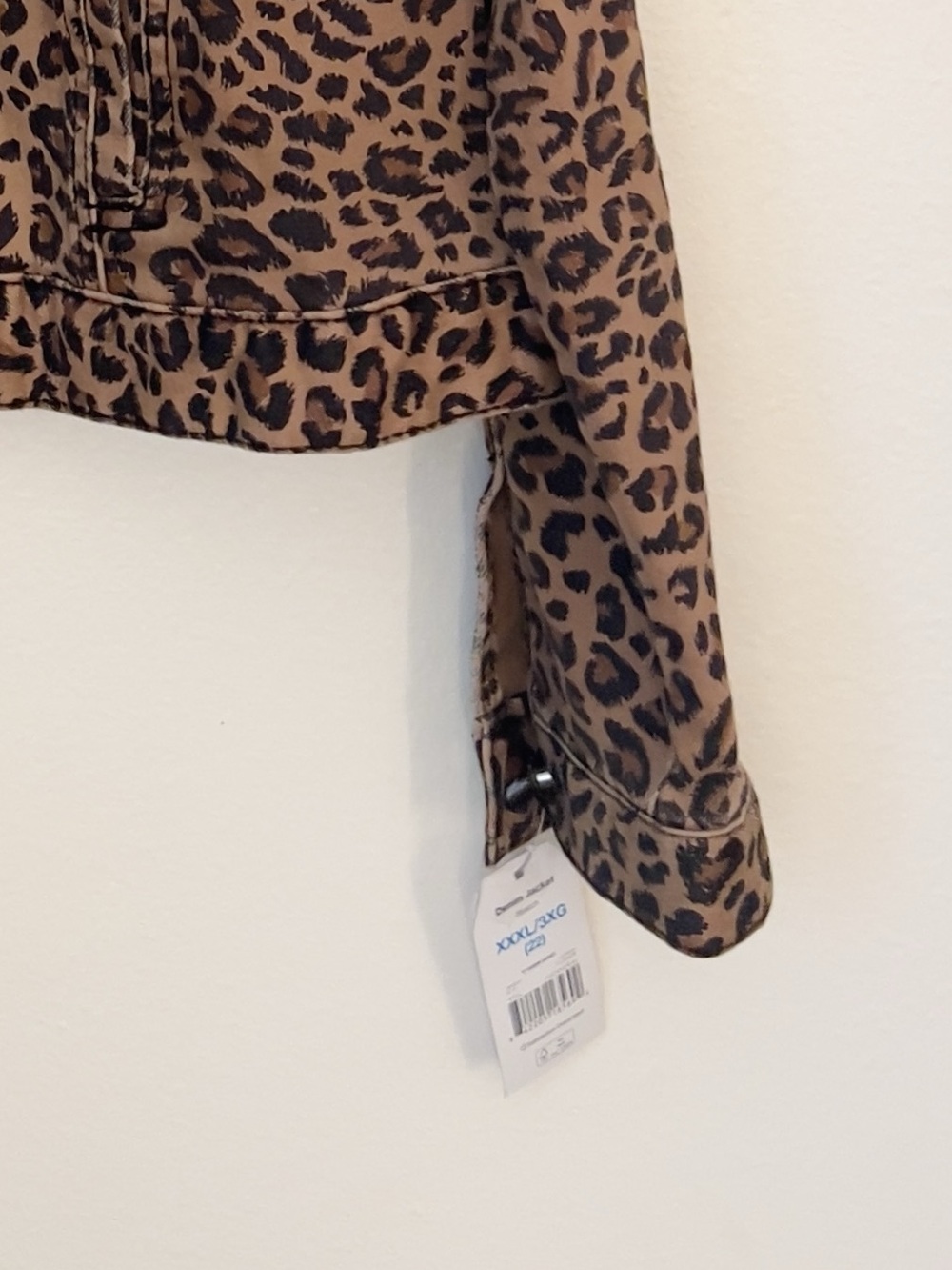 Leopard Print Denim Style Jacket NWT - Picture 9 of 9